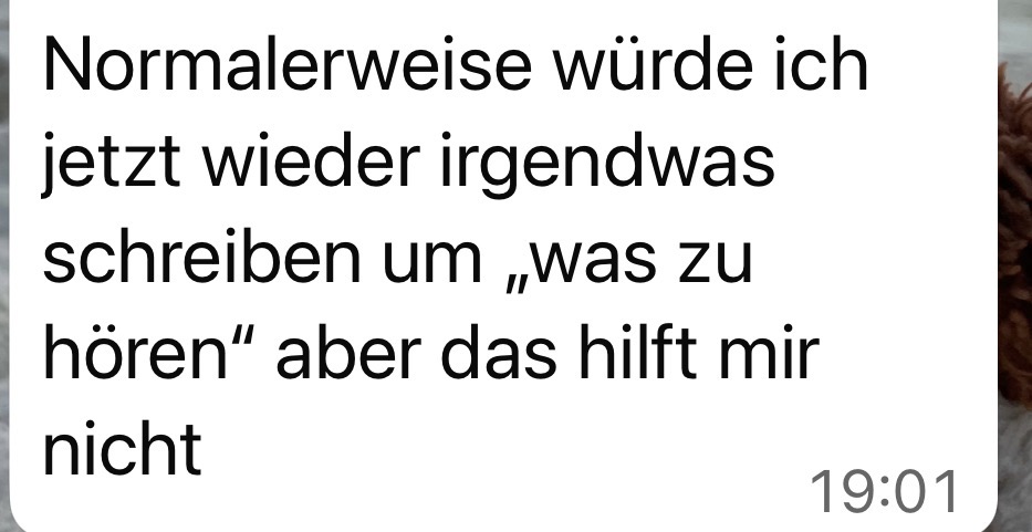 “Ich handel nach dem, was mir langfristig gut tut” feedback